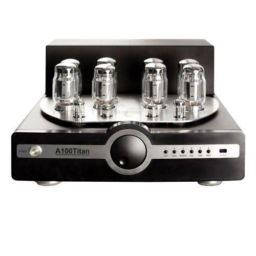 Лампов усилвател Synthesis Action A100 Titan на достъпна цена от Аудио Арте Synthesis Action A100 Titan осигурява минимум 2х100 вата изходна мощност от 8броя KT66 в Ultra-Linear (UL) - push/pull режим.