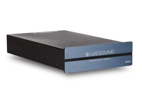 Bluesound B100S, BluOS player, мрежов плейър, комерсиално аудио, SoundMachine, MQA, Hi‑Res audio, multi‑zone streaming, професионален плейър, Bluesound Professional B100S
