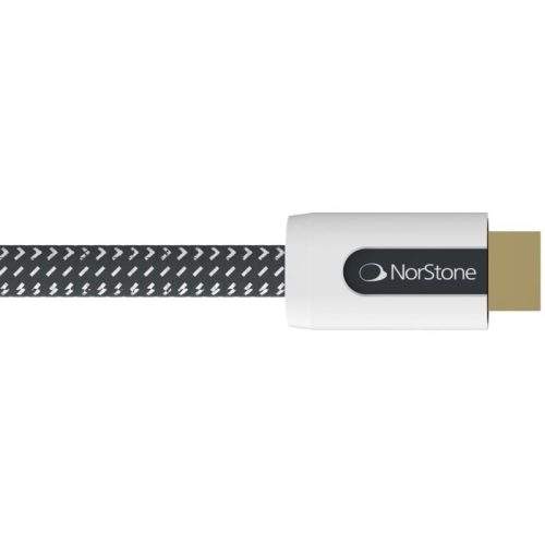 Norstone Jura HDMI – премиум HDMI кабел с 24K позлатени конектори, OFC+сребро проводници и текстилна оплетка за 4K HDR системи