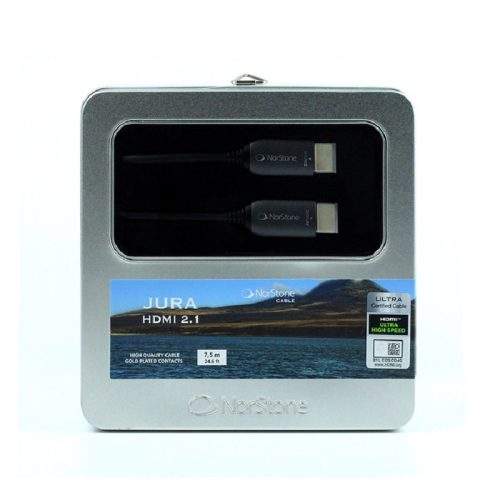 Norstone Jura Optic HDMI 2.1 – премиум HDMI кабел с 48Gbps, 24K позлатени конектори и оптична архитектура за 8K и 4K 120Hz системи