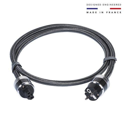 Norstone Jura Power – премиум OCC 6N захранващ кабел с родий‑покрити конектори, STAR структура и тройно екраниране, идеален за Hi‑Fi и професионални системи