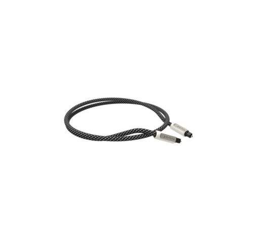 Norstone Jura Optic – премиум оптичен Toslink кабел с акрилни влакна, 24K позлатени конектори и бяла текстилна оплетка за Hi‑Fi и кино системи