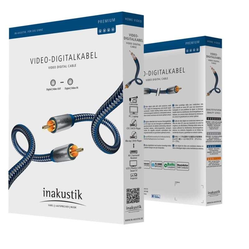 Цифров коаксиален кабел Inakustik Premium Digital Coax AudioArte Цифров коаксиален кабел Inakustik Premium Digital Coax AudioArte