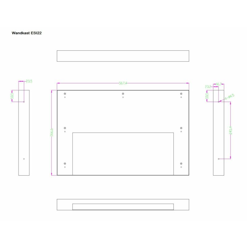 Заден панел на SplashVision ESI-22 с HDMI, USB и LAN