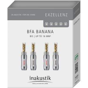 Конектори Inakustik Excellence BFA Banana AudioArte Inakustik Excellence BFA Banana, банани, банан плугове, банан конектори, качествени банан конектори, Inakustik, banana plug, АудиоАрте