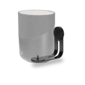 Bluesound WM230 – Стенна стойка за PULSE M с 180° завъртане, keyhole монтаж, вграден кабелен канал и стоманена конструкция в черно/бяло
