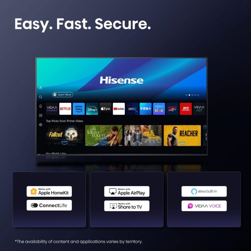 Hisense 85U7Q с VIDAA Smart OS и гласов контрол