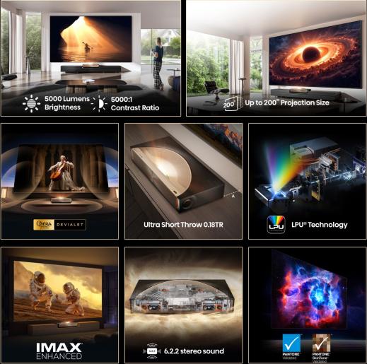 Hisense L9Q 4K TriChroma Laser TV проектор за домашно кино