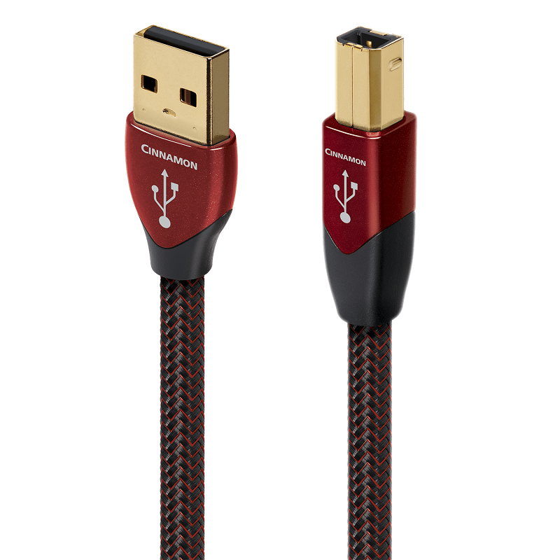 AudioQuest Cinnamon USB дигитален аудио кабел USB A към USB B с 1,25% сребърно покритие