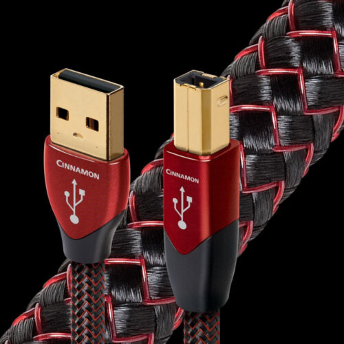 AudioQuest Cinnamon USB дигитален аудио кабел USB A към USB B с 1,25% сребърно покритие