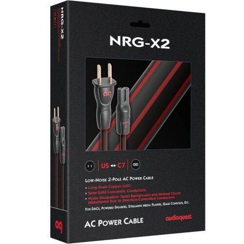 AudioQuest NRG-X2 захранващ кабел с C7 конектор за Hi‑Fi и аудио системи