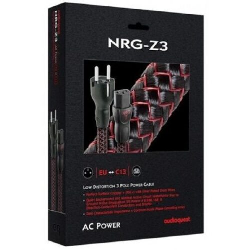 AudioQuest NRG-Z3 захранващ кабел с PSC+ мед и ZERO‑Tech за Hi‑Fi системи